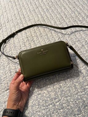 kate spade Olive Green Saffiano Crossbody